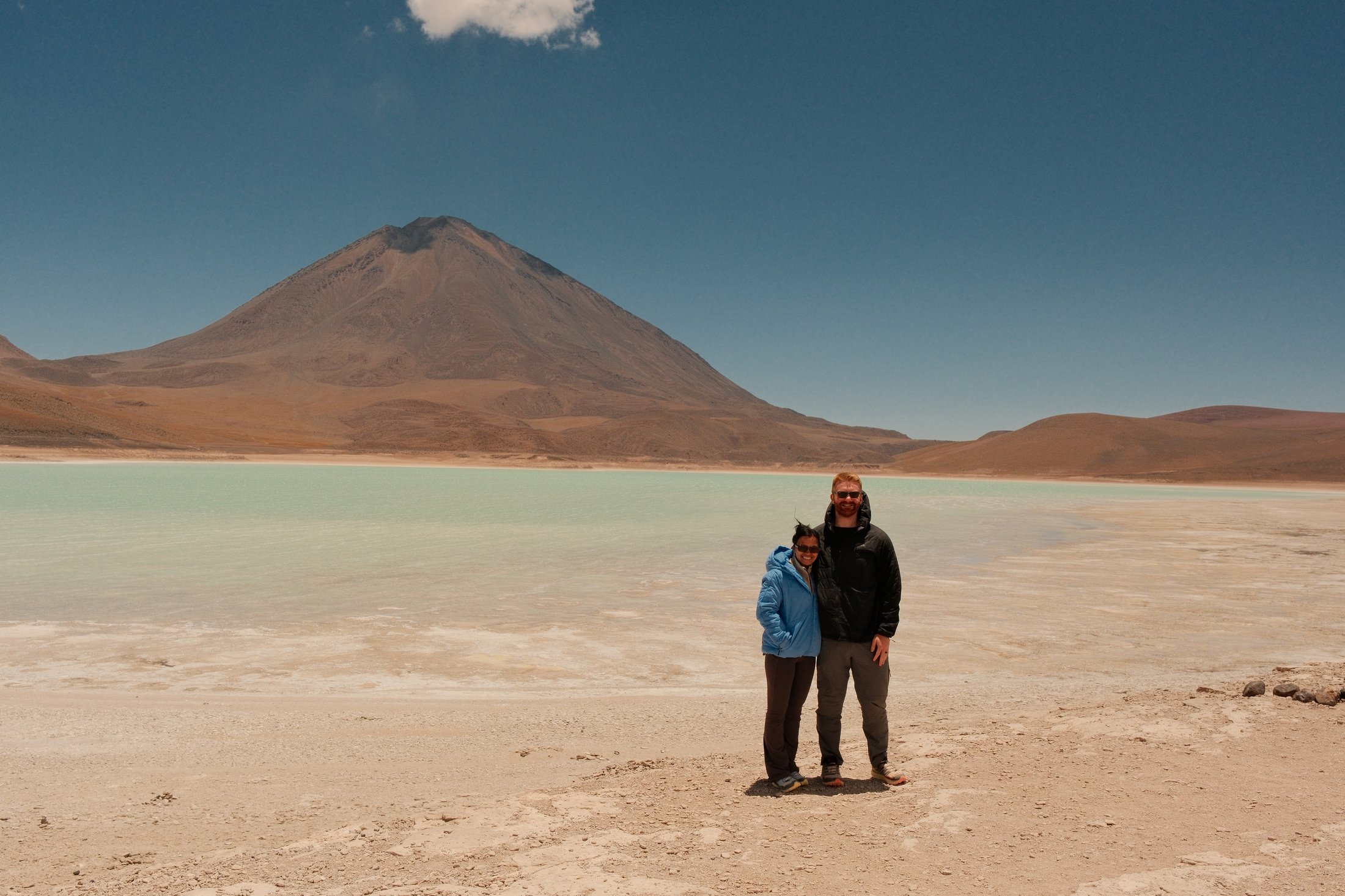 Laguna Verde with Licancabur volcano in the background