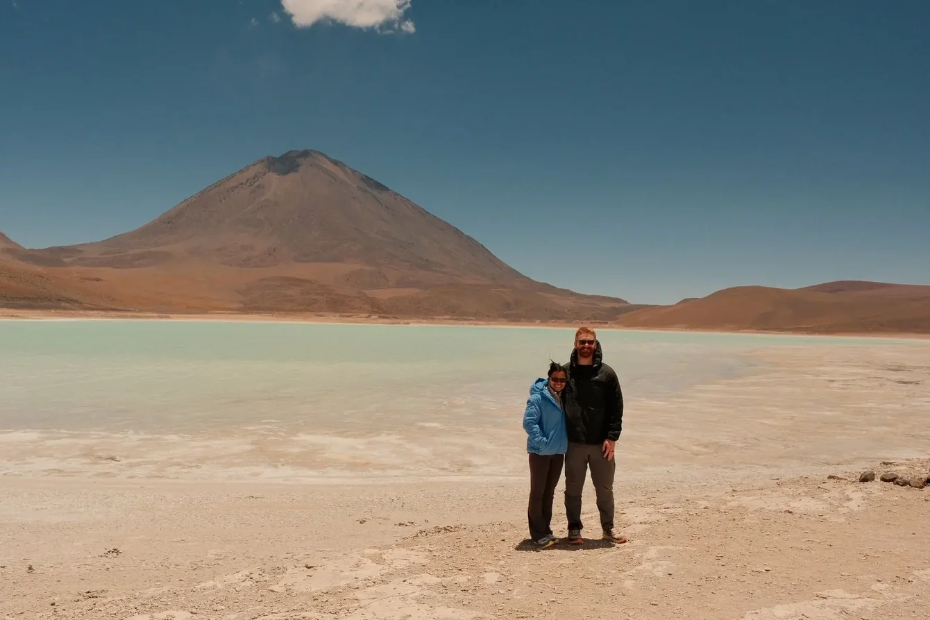 Laguna Verde with Licancabur volcano in the background