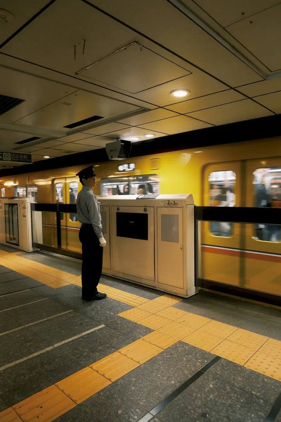Tokyo subway station attendant