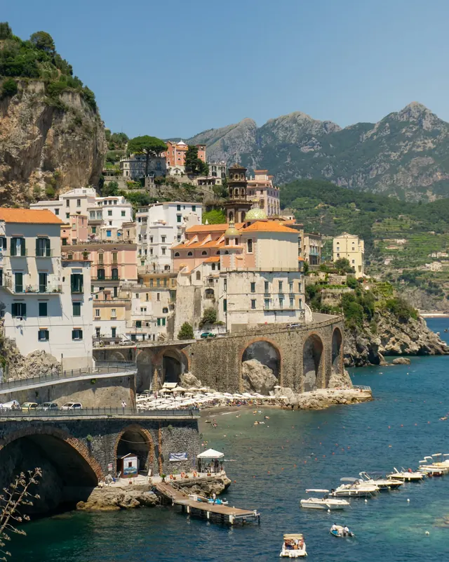The village of Atrani on the Amalfi Coast