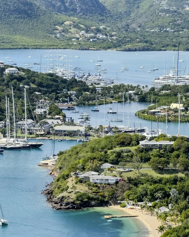 Sailing yachts in English Harbour, Antigua