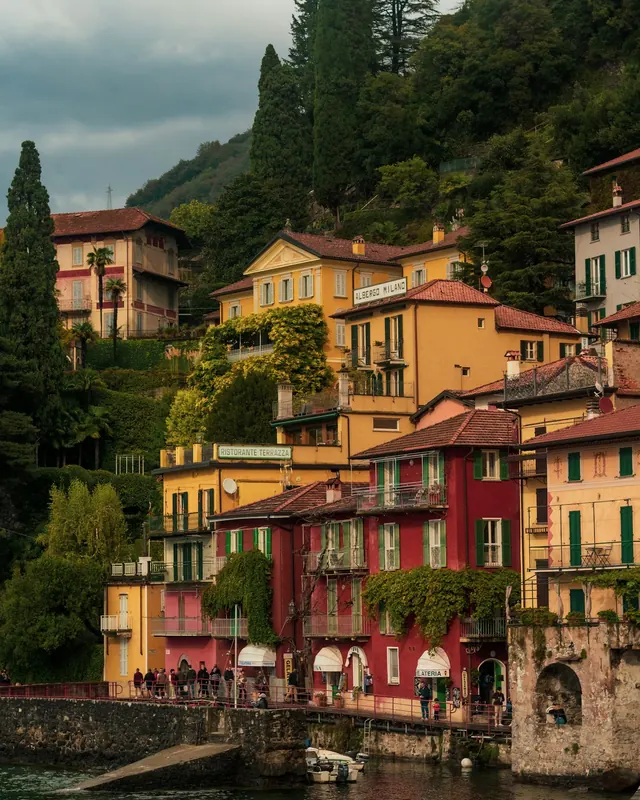 Colorful houses of Varenna on Lake Como