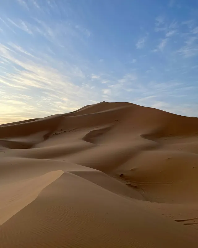 Sahara dunes at Merzouga in Morocco